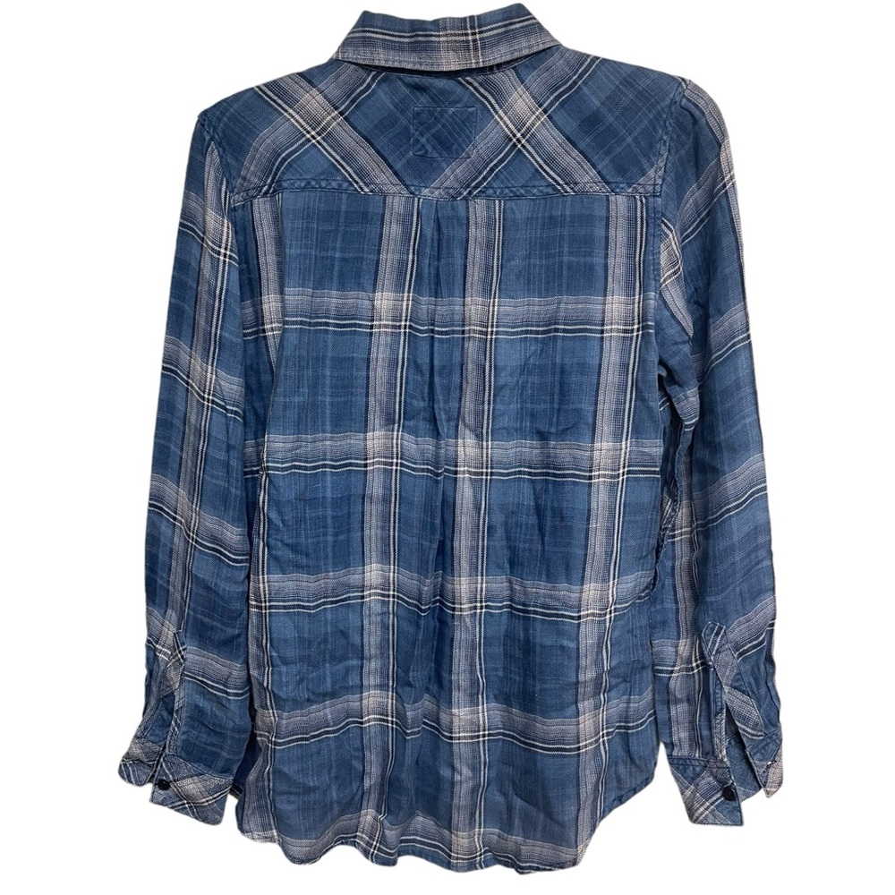 Rails Button-Up Shirt, Size Medium In Blue Plaid … - image 2